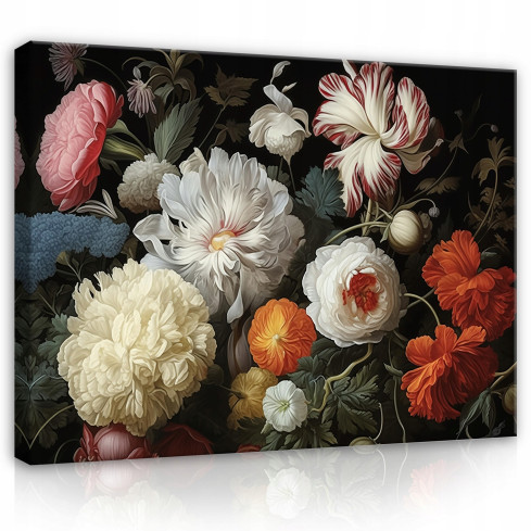 OBRAZ NA PŁÓTNIE ŚCIANĘ KWIATY PIWONIE DO SYPIALNI SALONU NOWOCZESNY 40x30