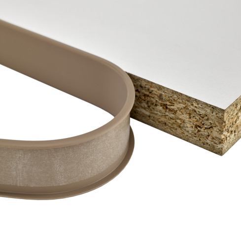 Profil meblowy C 18 mm, beżowy z taśmą klejową, długość 5m