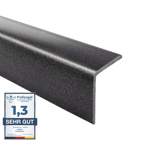 Kątownik miękki PCV - KM - czarny/srebrny