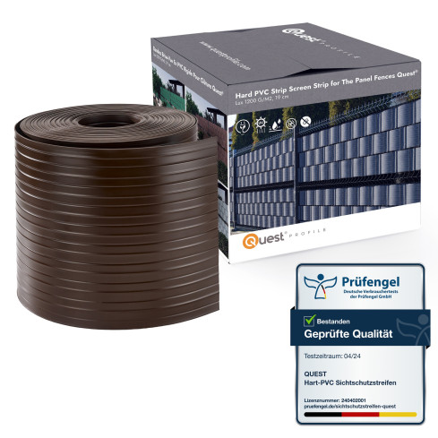 Taśma Ogrodzeniowa Quest® Lux  900 g/m2, 19cm brązowa RAL 8017