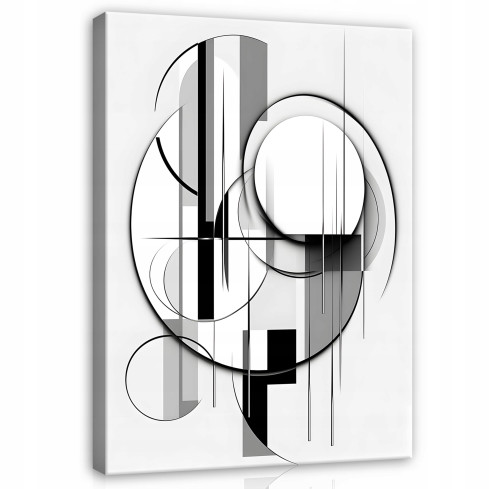 OBRAZ ABSTRAKCJA NOWOCZESNY FIGURY NA PŁÓTNIE DO SYPIALNI SALONU 100x70