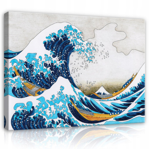 OBRAZ WIELKA FALA W KANGAWIE NA PŁÓTNIE ŚCIANĘ DO SYPIALNI SALONU 40x30