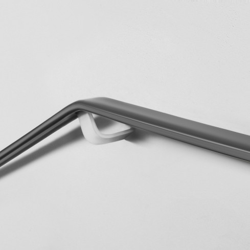 Listwa poręczowa PCV PREMIUM, poręczówka 40x8mm srebrny