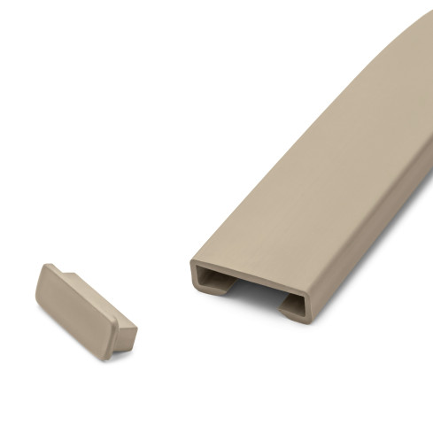 Zakończenie do listwy poręczowej PVC, zaślepka do profilu poręczowego STANDARD, 40x8, beż