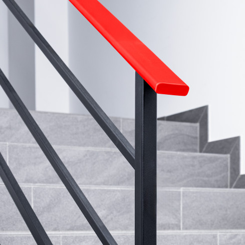 Zakończenie do listwy poręczowej PVC, zaślepka do profilu poręczowego STANDARD, 40x8, czerwony