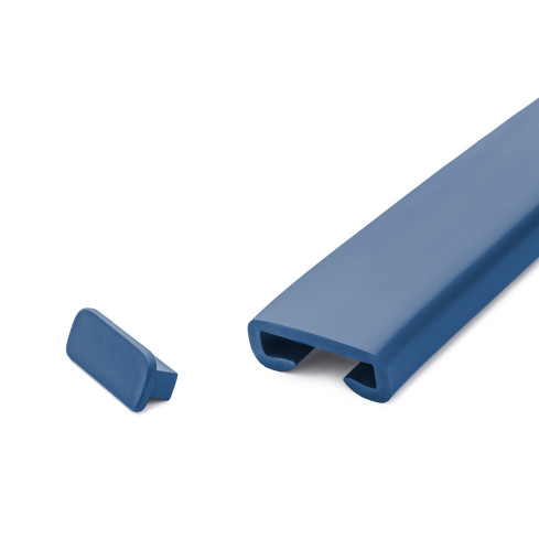 Zakończenie do listwy poręczowej PVC, zaślepka do profilu poręczowego PREMIUM, 40x8, granatowy