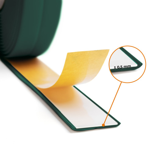 Listwa montażowo-wykończeniowa samoprzylepna PCV na taśmie piankowej 10/10 5m - zielony