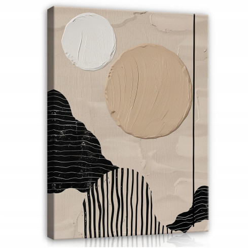 OBRAZ ABSTRAKCJA BOHO BEŻOWY NA PŁÓTNIE ŚCIANĘ DO SYPIALNI SALONU 120x80 PP15173