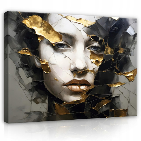 Obraz KOBIETA TWARZ ABSTRAKCJA Nowoczesny 100x70
