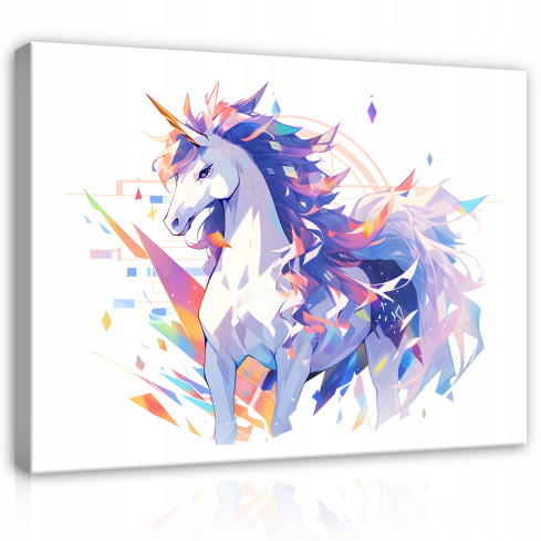 OBRAZ DO POKOJU DZIEWCZYNKI JEDNOROŻEC NA PŁÓTNIE ŚCIANĘ NOWOCZESNY 60x40
