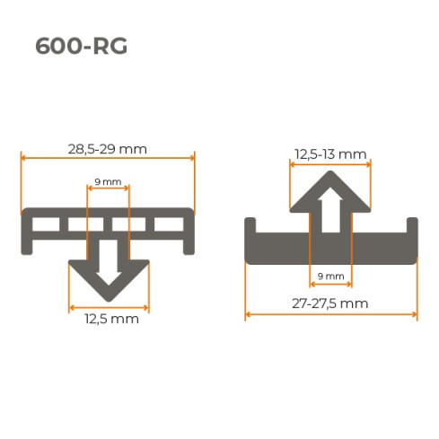 Uszczelka do transportu dolna, czarna 1mb