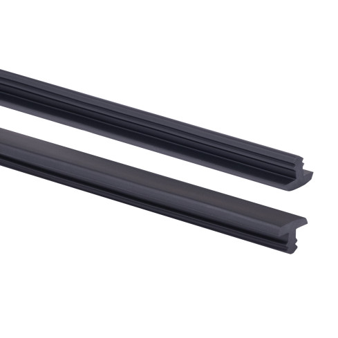 Profil schodowy antypoślizgowy czarny, rowkowany, 25m