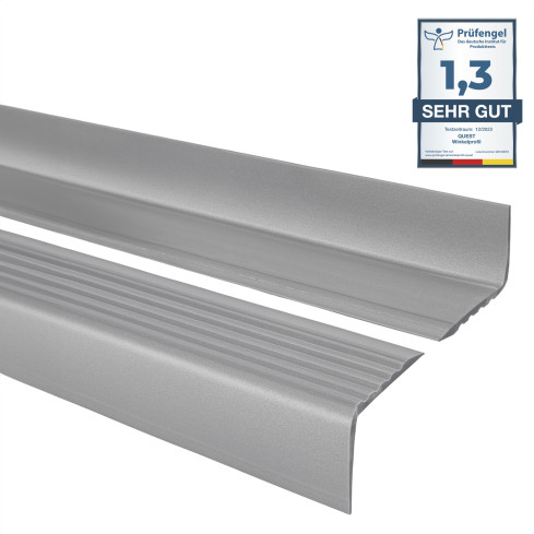 Profil schodowy antypoślizgowy 50x42mm 150cm srebrny