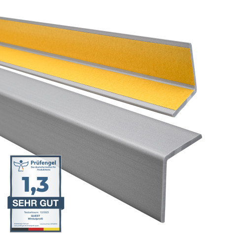 Kątownik miękki z klejem  PCV  - KM - srebrny