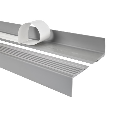 Profil schodowy antypoślizgowy z klejem 48x42mm, szary