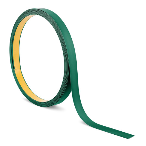 Płaskownik twardy PCV z klejem zielony, 10m