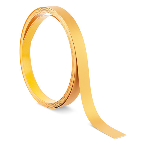 Płaskownik twardy PCV z klejem złoty 10m