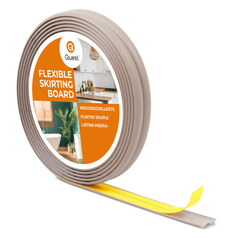 Listwa wykończeniowa-ochronna PCV do krawędzi, samoprzylepna beżowa 10/10 5m