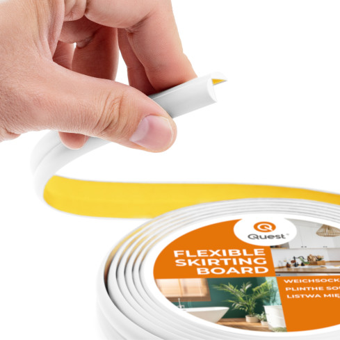 Listwa wykończeniowa-ochronna PCV do krawędzi, samoprzylepna biała 10/10 5m