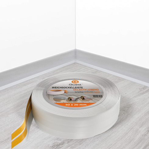 Listwa przypodłogowa samoprzylepna PCV 50x20mm jasnoszary