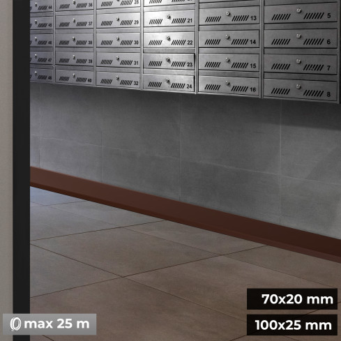 Listwa przypodłogowa PCV 100x25mm brązowa