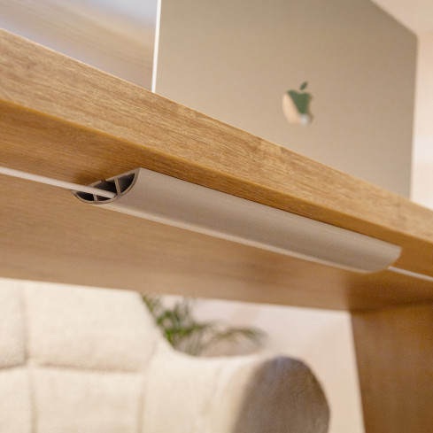 Listwa kablowa maskująca PCV – 200 cm, półokrągła, beżowy