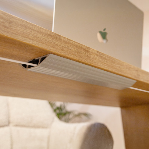 Listwa kablowa maskująca PCV – 200 cm, trapezowa, beż