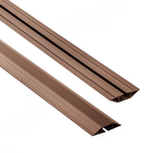 Listwa kablowa maskująca PCV – 200 cm, trapezowa, brąz