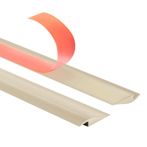 Samoprzylepny Elastyczny profil najazdowy PVC do płytek, dywanów, beżowy