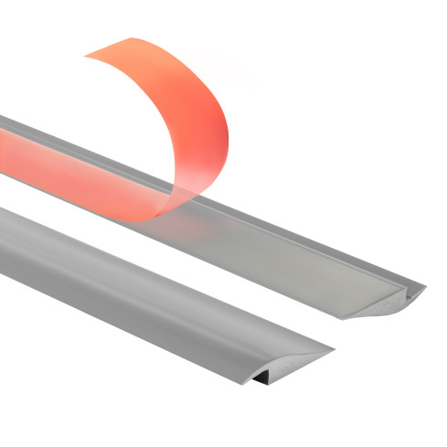 Samoprzylepny Elastyczny profil najazdowy PVC do płytek, dywanów, szary