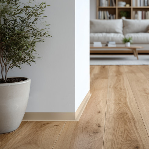 Minimalistyczna listwa przypodłogowa PVC twarda, Loft, Modern, beż