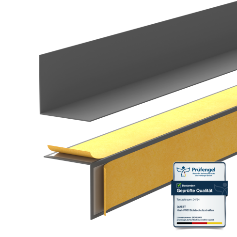 Minimalistyczna listwa przypodłogowa samoprzylepna PVC twarda, Loft, Modern, ciemnoszary