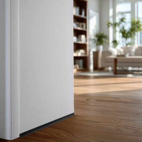 Minimalistyczna listwa przypodłogowa PVC twarda, Loft, Modern, ciemnoszary