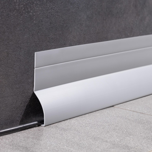 Listwa wielofunkcyjna z PCV 4in1 – samoprzylepny panel wykończeniowy, 120mm, piaskowy