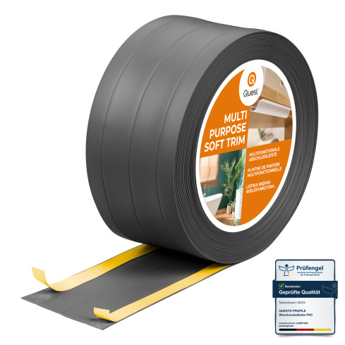 Listwa wielofunkcyjna z PCV 4in1 – samoprzylepny panel wykończeniowy, ciemnoszary