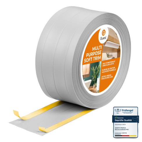 Listwa wielofunkcyjna z PCV 4in1 – samoprzylepny panel wykończeniowy, szary