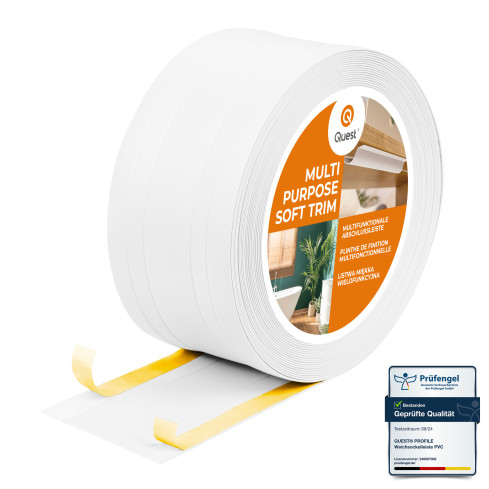 Listwa wielofunkcyjna z PCV 2in1 – samoprzylepny panel wykończeniowy, 110 mm, biały