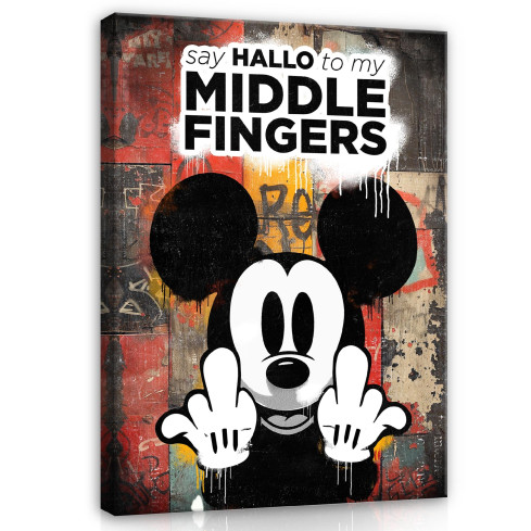 OBRAZ MOTYWACYJNY POP ART ABSTRAKCJA MYSZKA NOWOCZESNY DO SALONU 60x40