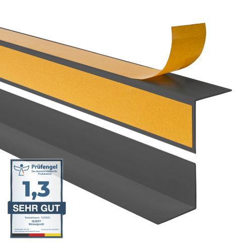 Kątownik twardy klejony po zewnętrznej stronie, ciemnoszary