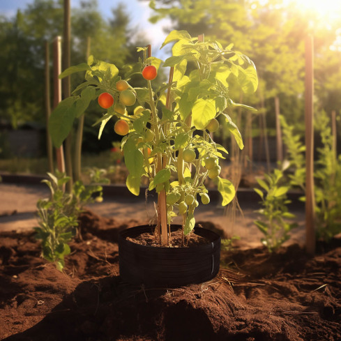 Krąg nawodnieniowy PCV - pierścień uprawny - brązowy
