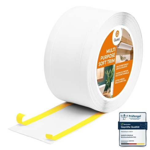 Listwa wielofunkcyjna z PCV 6w1 – samoprzylepny panel wykończeniowy, biały