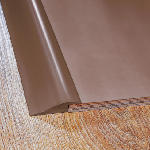 Elastyczny profil najazdowy PVC do płytek, dywanów, brązowy