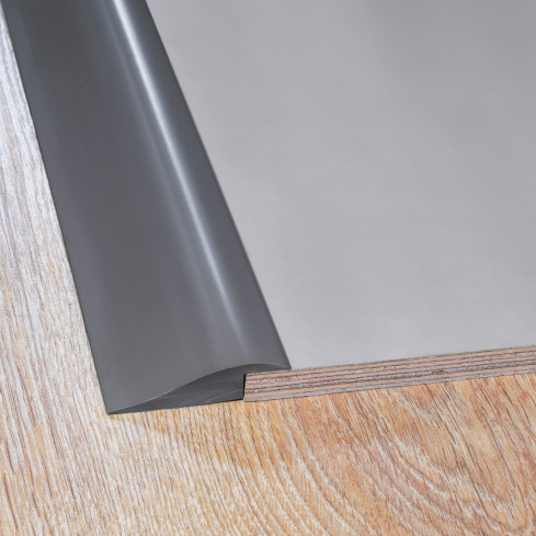 Elastyczny profil najazdowy PVC do płytek, dywanów, ciemnoszary
