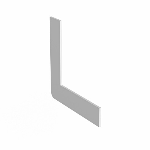 Wewnętrzny przyścienny płaski profil PVC do wykończenia schod&oacute;w, P2, szary