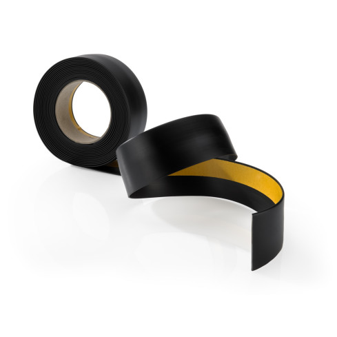 Listwa maskująca samoprzylepna PCV, listwa okienna płaska z tworzywa sztucznego, profil końcowy  czarna 5m