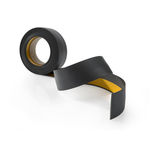 Listwa maskująca samoprzylepna PCV, listwa okienna płaska z tworzywa sztucznego, profil końcowy grafit 5m