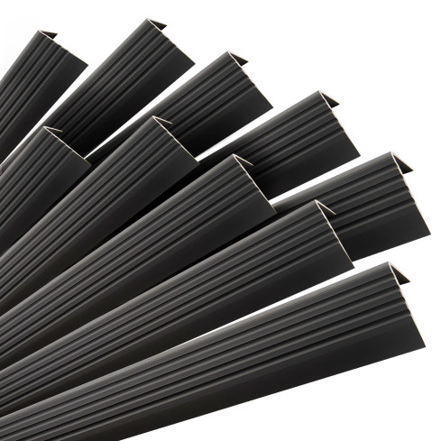 Profil schodowy antypoślizgowy z klejem 50x42mm, 100 cm czarny - Zestaw