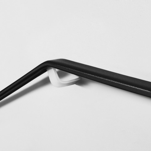 Listwa poręczowa PCV PREMIUM, poręczówka 40x8mm czarny/srebrny 1m