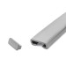 Zakończenie do listwy poręczowej PVC PREMIUM 40x8 mm, zaślepka do profilu poręczowego PREMIUM, srebrny