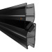 Uszczelka prysznicowa magnetyczna kątowa 200 cm czarna, 2 sztuki